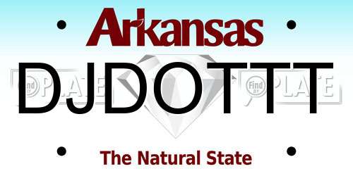 DJDOTTT Arkansas License Plate