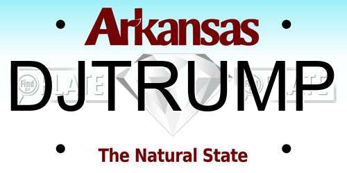 DJTRUMP Arkansas License Plate