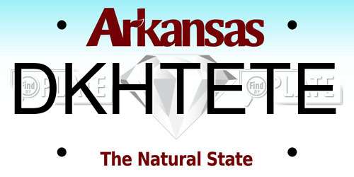 DKHTETE Arkansas License Plate