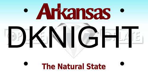DKNIGHT Arkansas License Plate