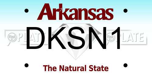 DKSN1 Arkansas License Plate