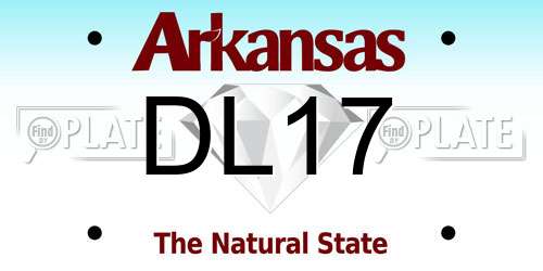 DL17 Arkansas License Plate