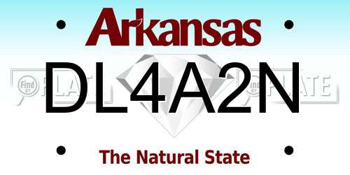 DL4A2N Arkansas License Plate