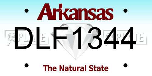 DLF1344 Arkansas License Plate