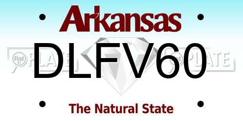 DLFV60 Arkansas License Plate