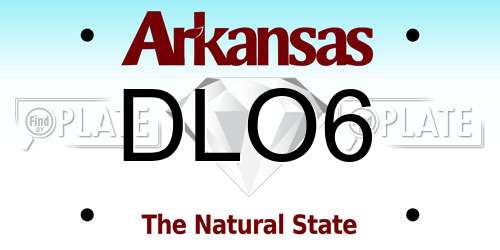 DLO6 Arkansas License Plate