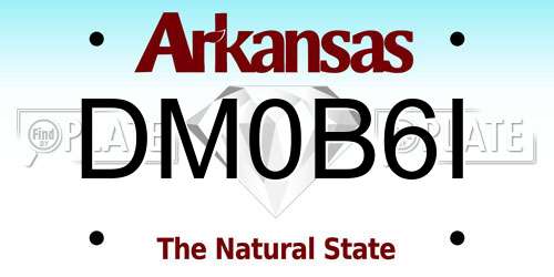DM0B6I Arkansas License Plate