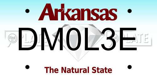 DM0L3E Arkansas License Plate