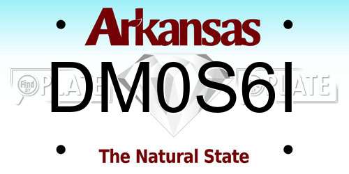 DM0S6I Arkansas License Plate
