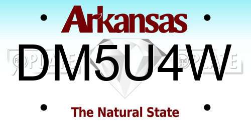 DM5U4W Arkansas License Plate