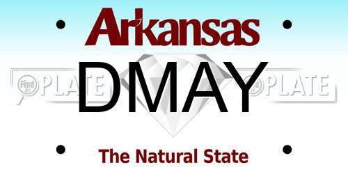 DMAY Arkansas License Plate