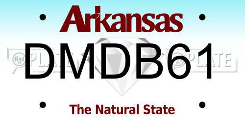 DMDB61 Arkansas License Plate
