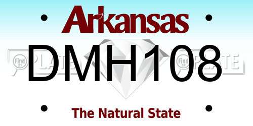 DMH108 Arkansas License Plate