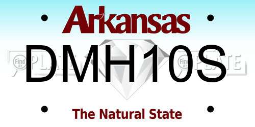 DMH10S Arkansas License Plate