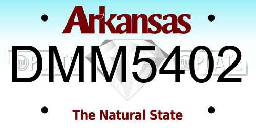 DMM5402 Arkansas License Plate