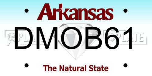DMOB61 Arkansas License Plate