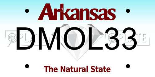 DMOL33 Arkansas License Plate