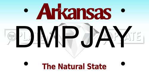 DMPJAY Arkansas License Plate