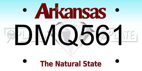 DMQ561 Arkansas License Plate