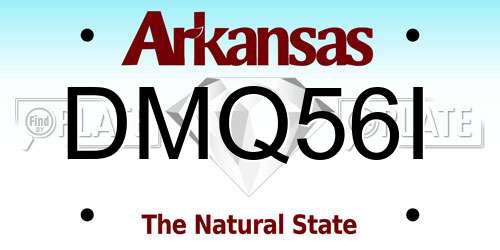 DMQ56I Arkansas License Plate