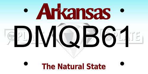 DMQB61 Arkansas License Plate