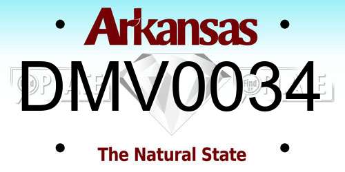 DMV0034 Arkansas License Plate