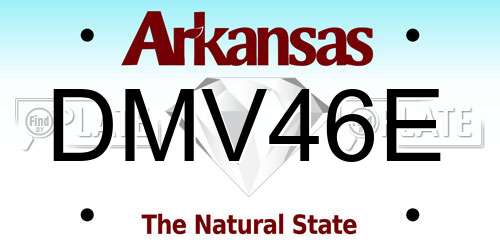 DMV46E Arkansas License Plate