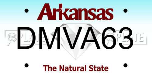 DMVA63 Arkansas License Plate