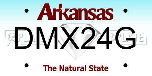 DMX24G Arkansas License Plate