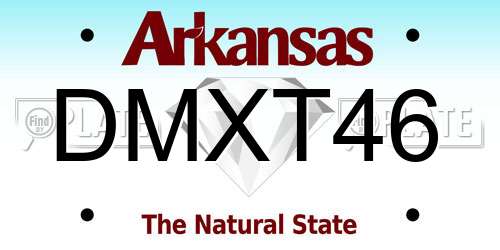 DMXT46 Arkansas License Plate