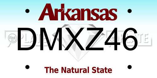 DMXZ46 Arkansas License Plate