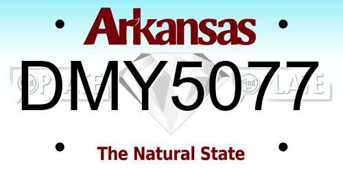 DMY5077 Arkansas License Plate