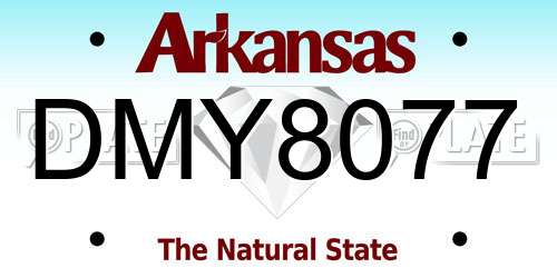 DMY8077 Arkansas License Plate