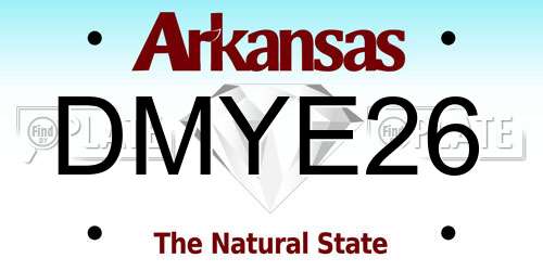 DMYE26 Arkansas License Plate