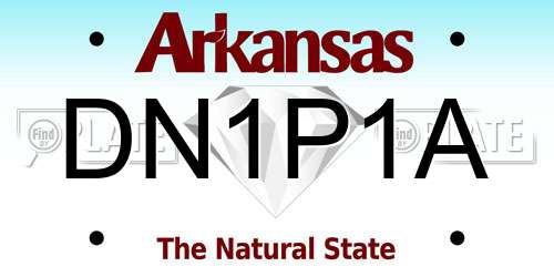 DN1P1A Arkansas License Plate