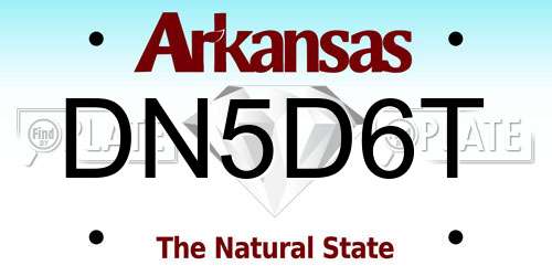 DN5D6T Arkansas License Plate