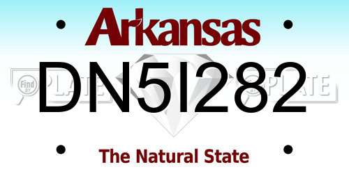 DN5I282 Arkansas License Plate