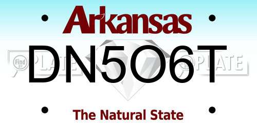 DN5O6T Arkansas License Plate