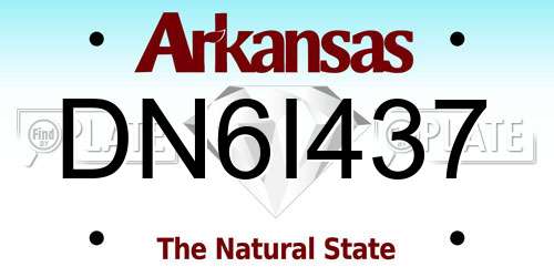 DN6I437 Arkansas License Plate