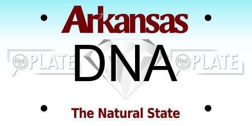 DNA Arkansas License Plate