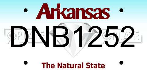DNB1252 Arkansas License Plate