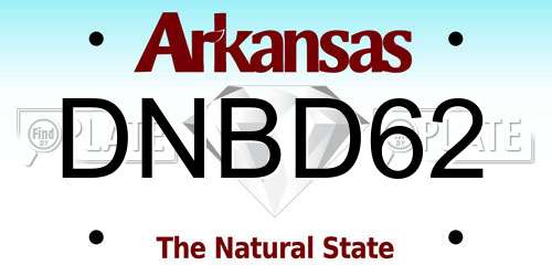 DNBD62 Arkansas License Plate