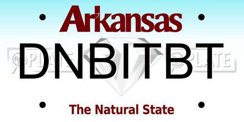 DNBITBT Arkansas License Plate
