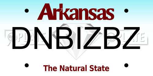 DNBIZBZ Arkansas License Plate