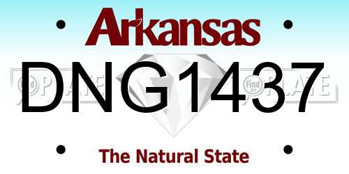 DNG1437 Arkansas License Plate