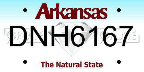 DNH6167 Arkansas License Plate