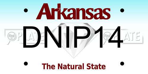 DNIP14 Arkansas License Plate