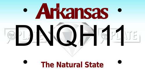 DNQH11 Arkansas License Plate