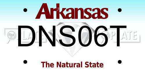 DNS06T Arkansas License Plate