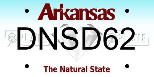 DNSD62 Arkansas License Plate
